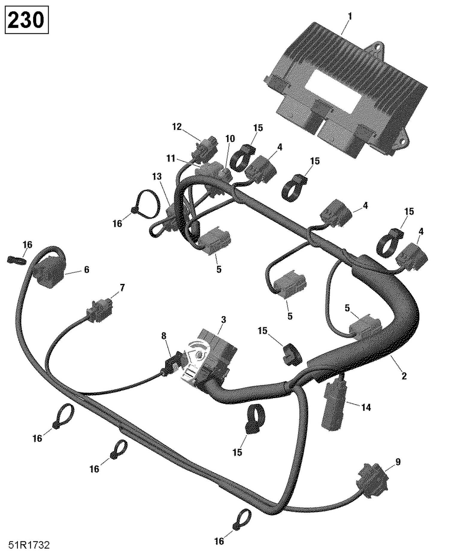 10- Engine Harness And Electronic Module - 230