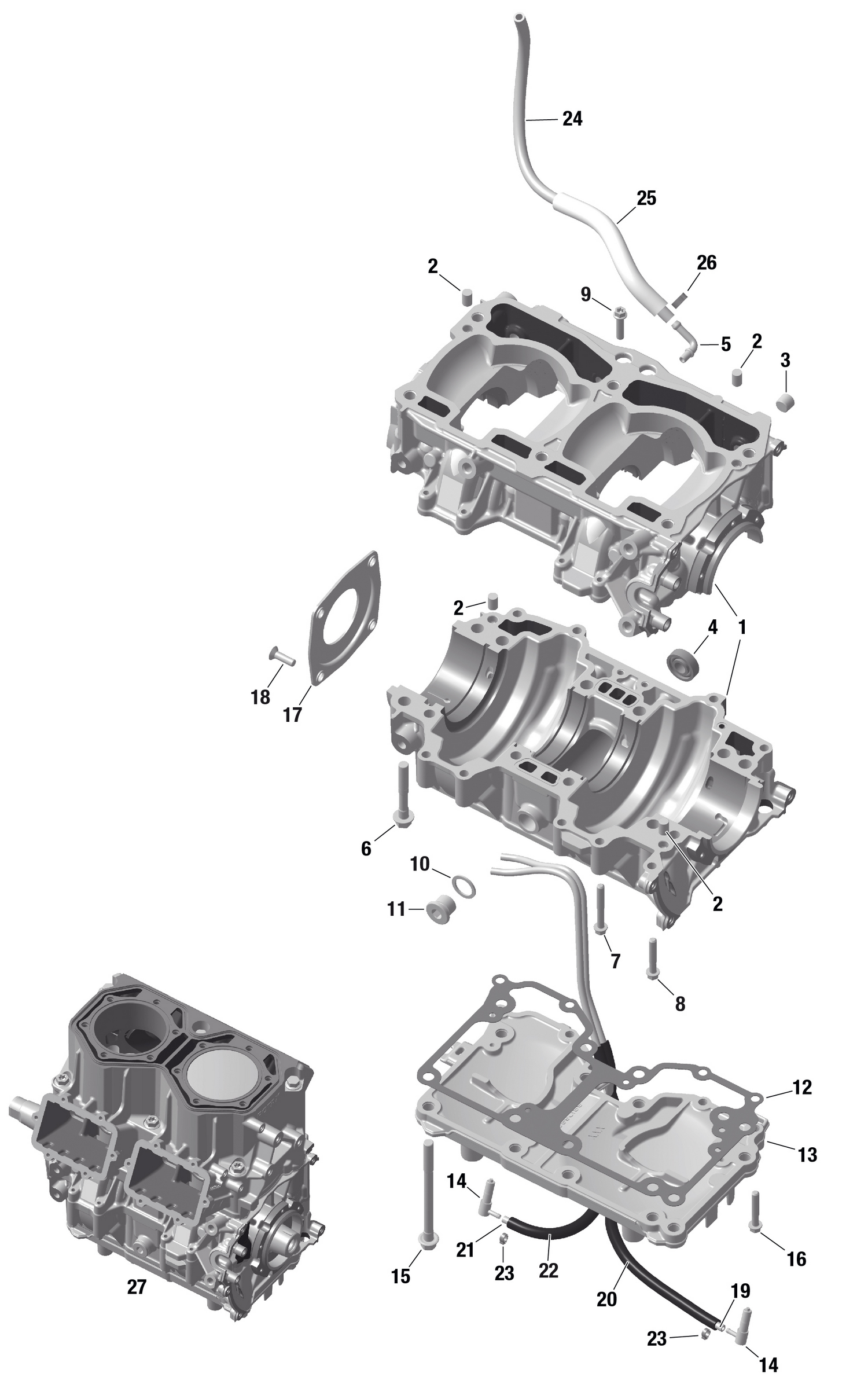 01- ROTAX - Crankcase