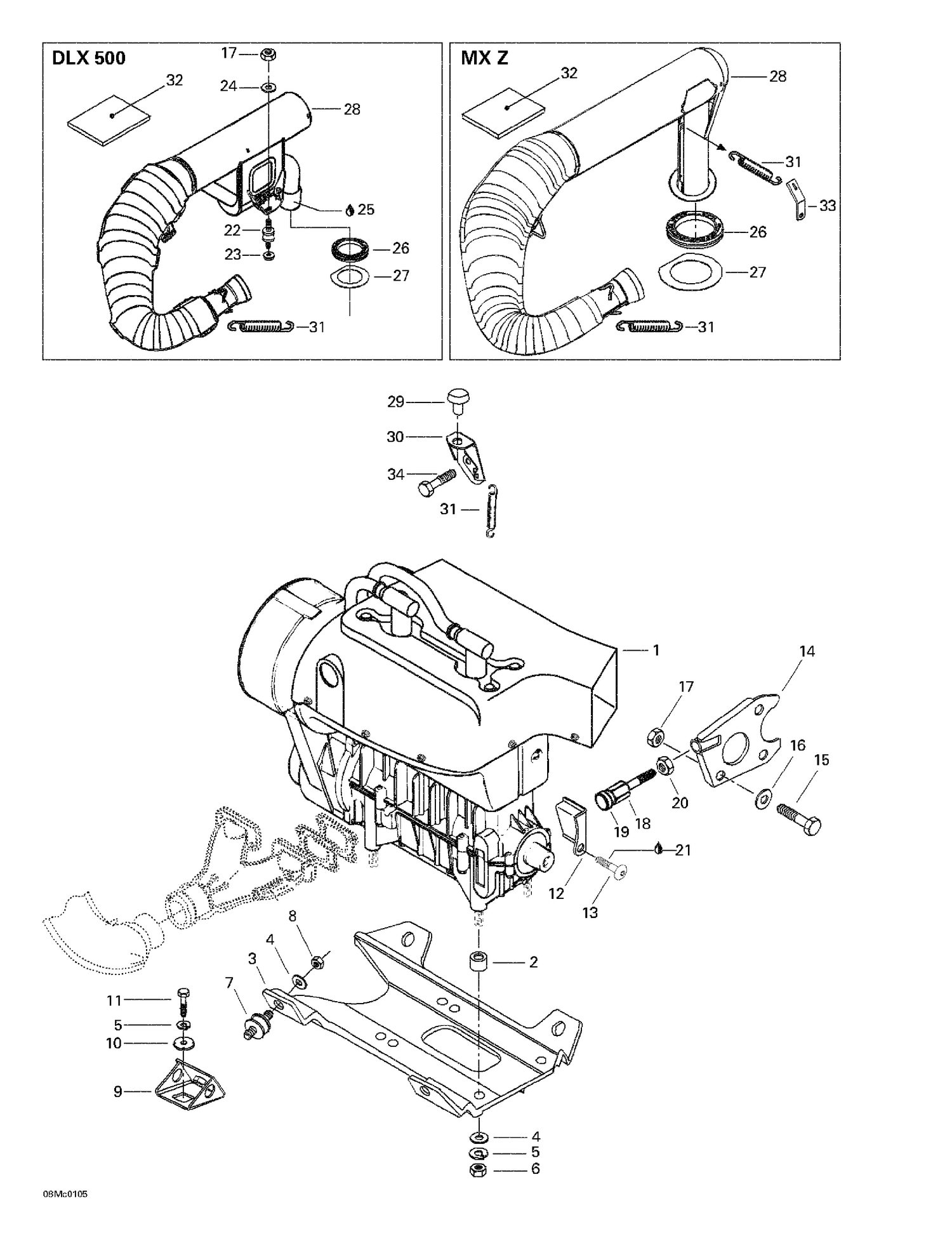 01- Engine Support And Muffler