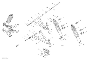 07- Front Suspension Std, Xt Schematic