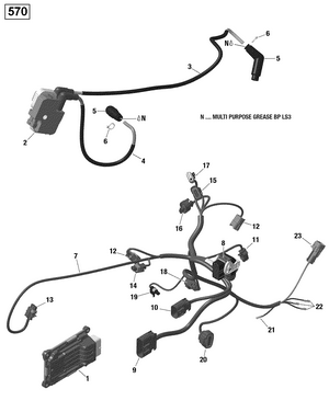 10- Engine Harness And Electronic Module - 570 Efi (outlander) Schematic