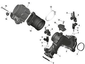 01- Rotax - Air Intake Manifold And Throttle Body Schematic
