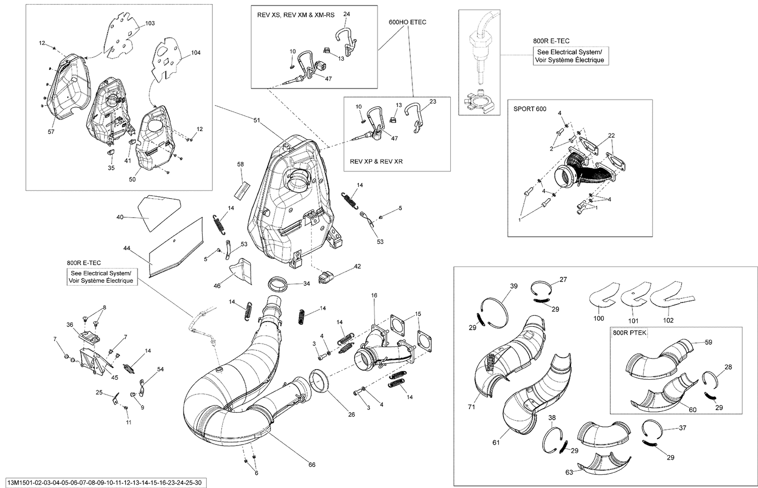 01- Exhaust System 800RETEC_13M1503