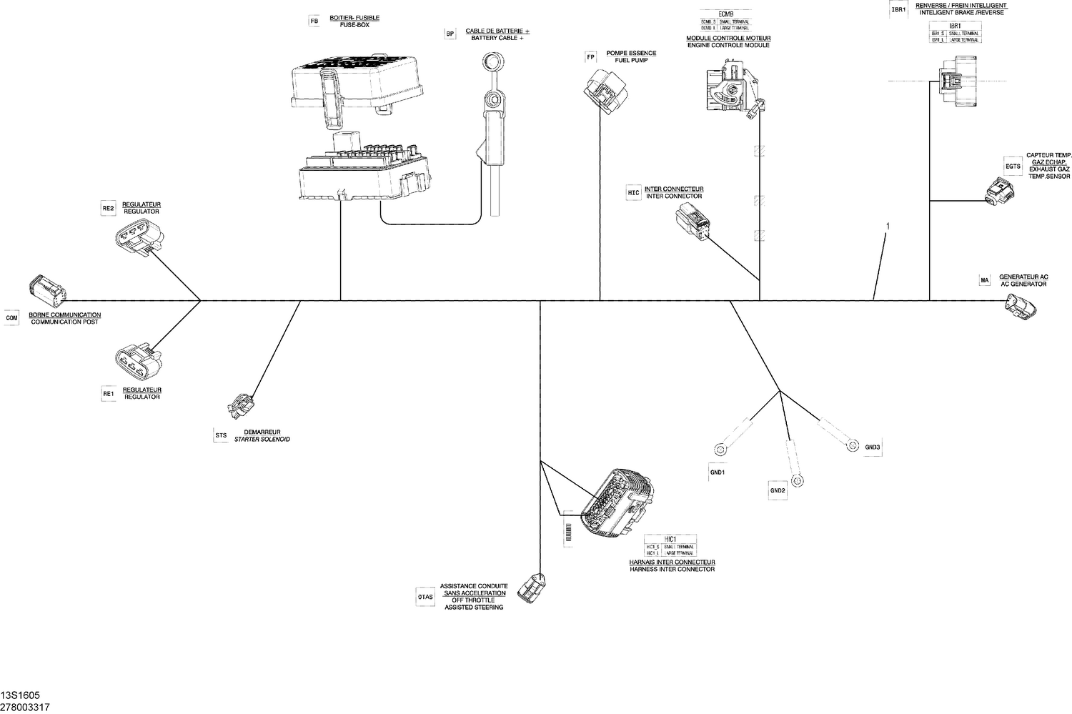 10- Electrical Harness - Main Harness - 278003317 (Refer to Electrical System for Model)