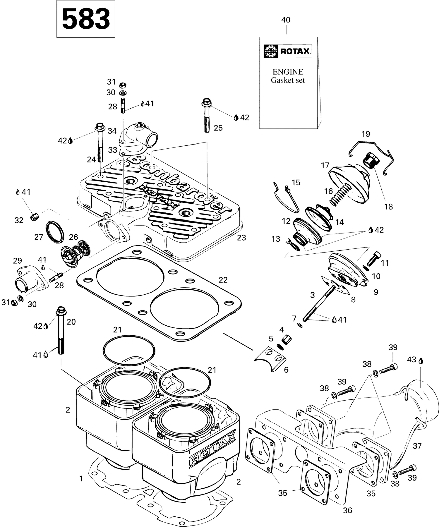01- Cylinder And Exhaust Manifold 583