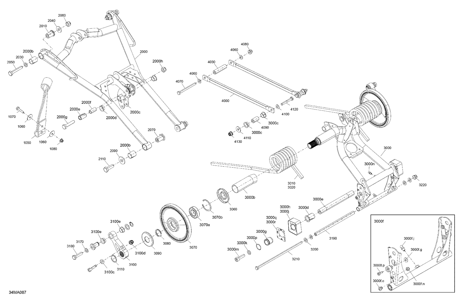 05- Suspension - Rear - Upper Section  - With Quick Adjust System