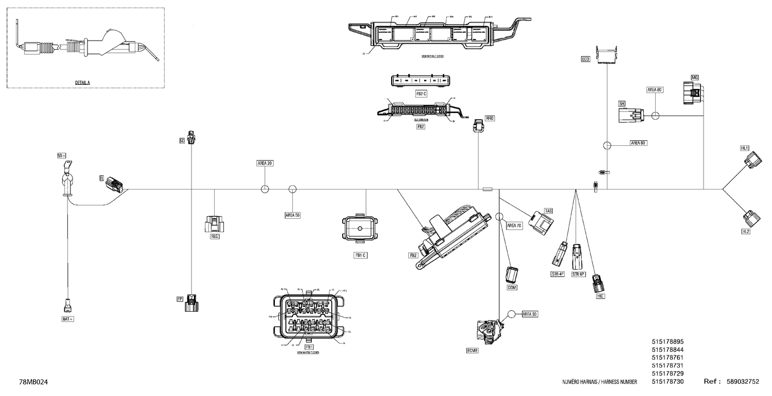 08- Electric - Main Harness - 515178731 - Multigauge VIP Medium