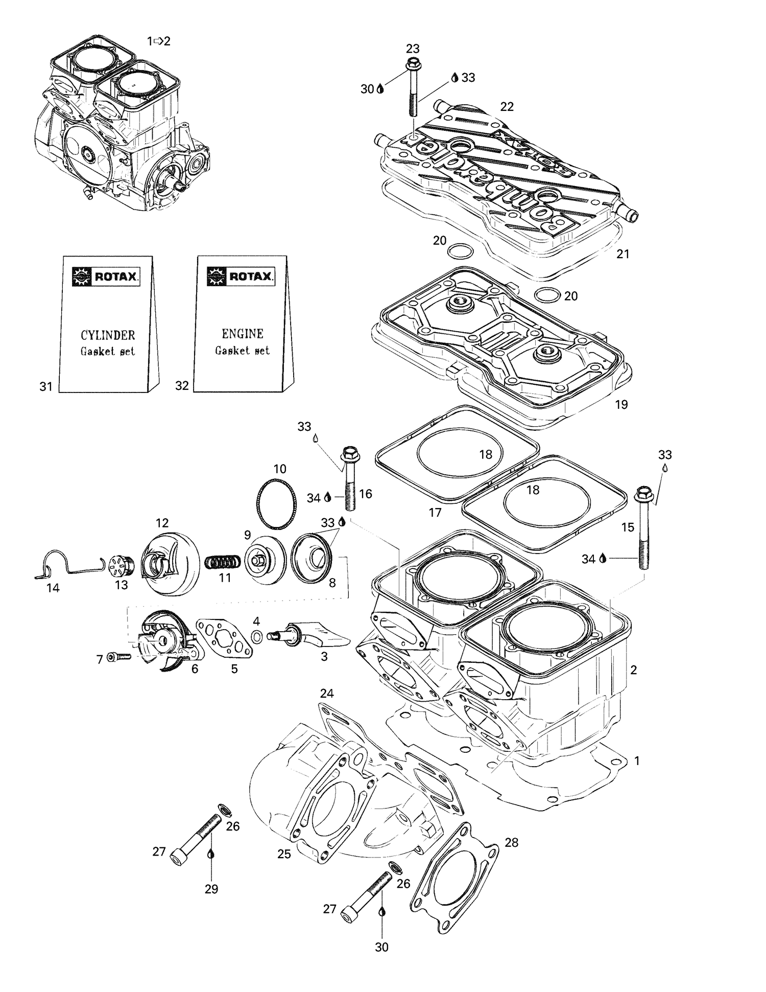 01- Cylinder, Exhaust Manifold