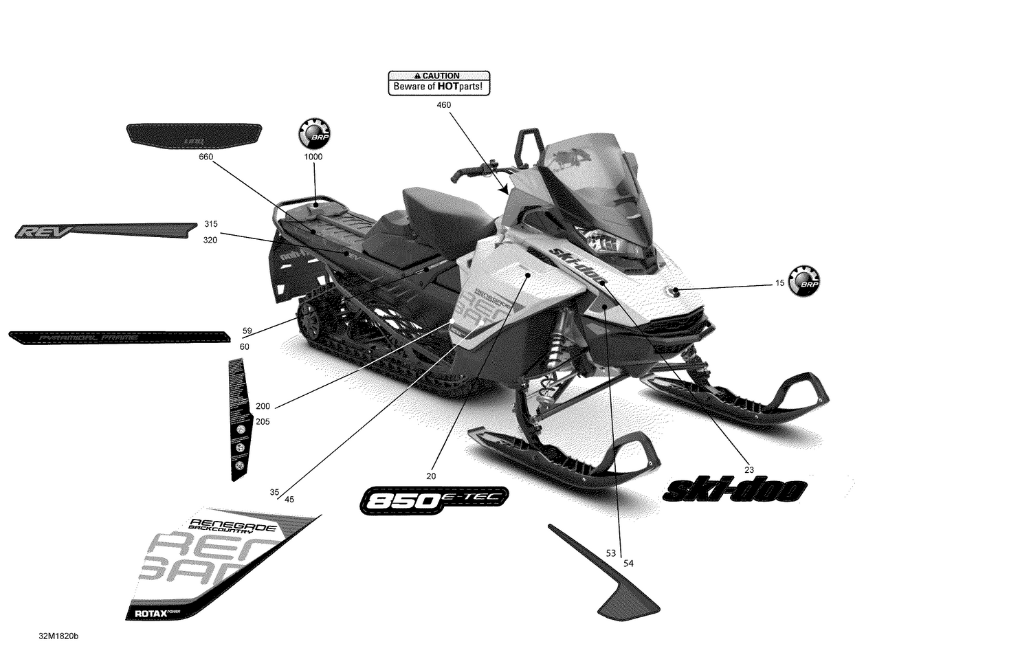 09- Decals Renegade - 850E-TEC - Package BackCountry