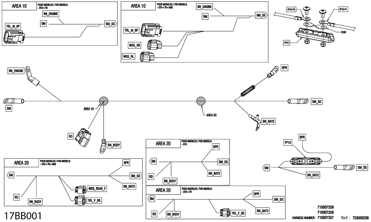 08- Electric - Starter Wiring Harness - 710007207