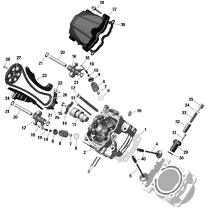 01- Rotax - Front Cylinder Head Schematic