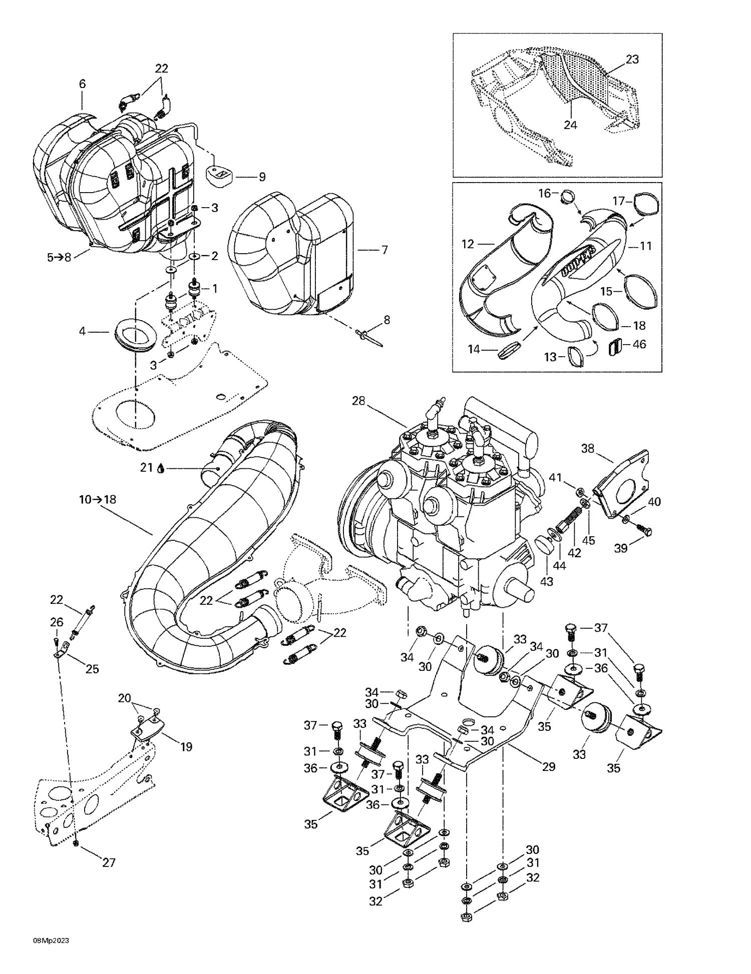01- Engine Support And Muffler