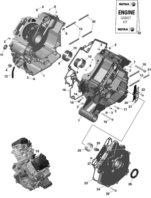 01- Rotax - Crankcase Schematic