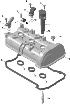 01- Rotax - Valve Cover Schematic