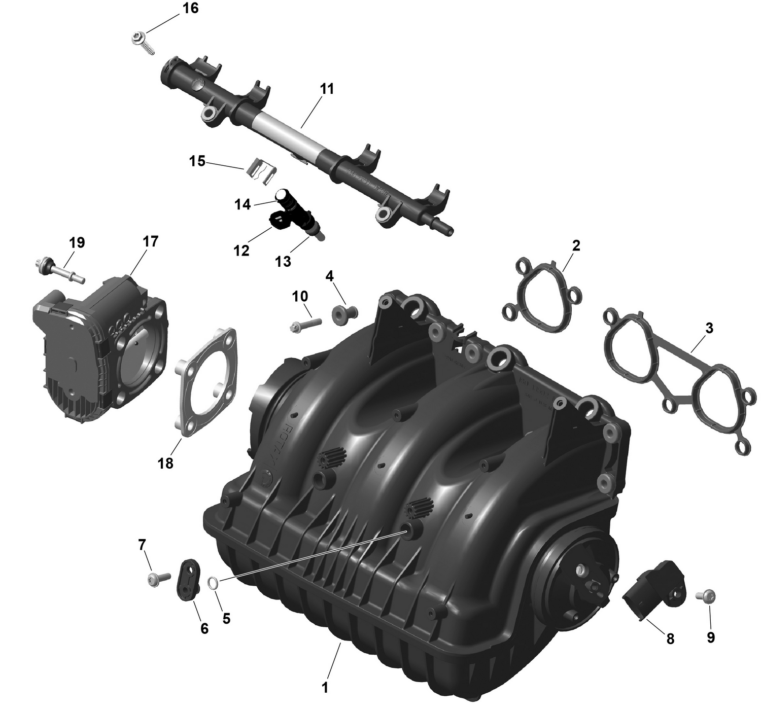 01- ROTAX - Air Intake Manifold And Throttle Body