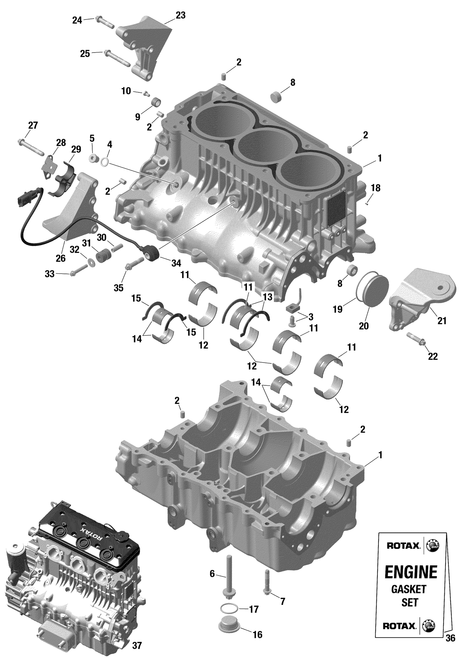 01- Rotax - Crankcase
