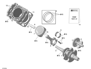 01- Crankshaft, Piston And Cylinder Schematic