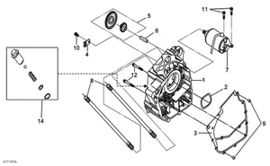 01- Right Crankcase Half Schematic