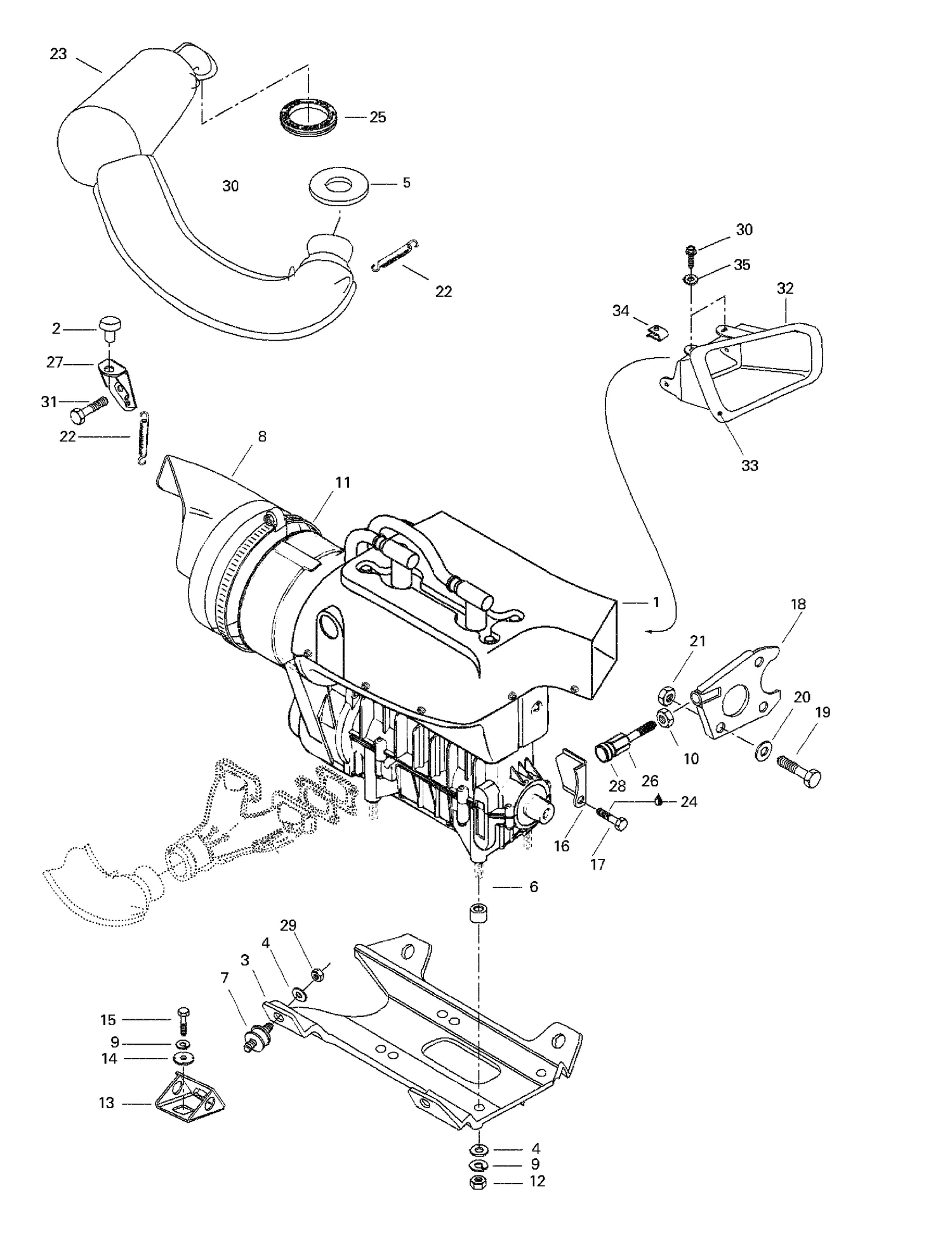 01- Engine Support And Muffler