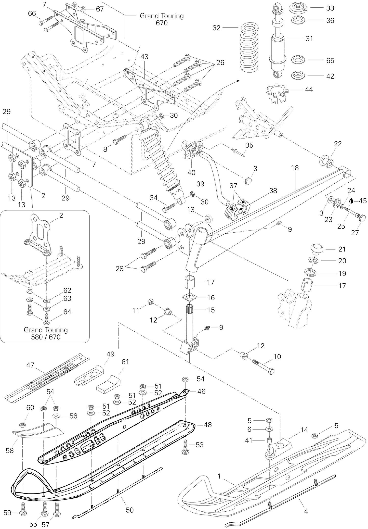 07- Front Suspension And Ski 580