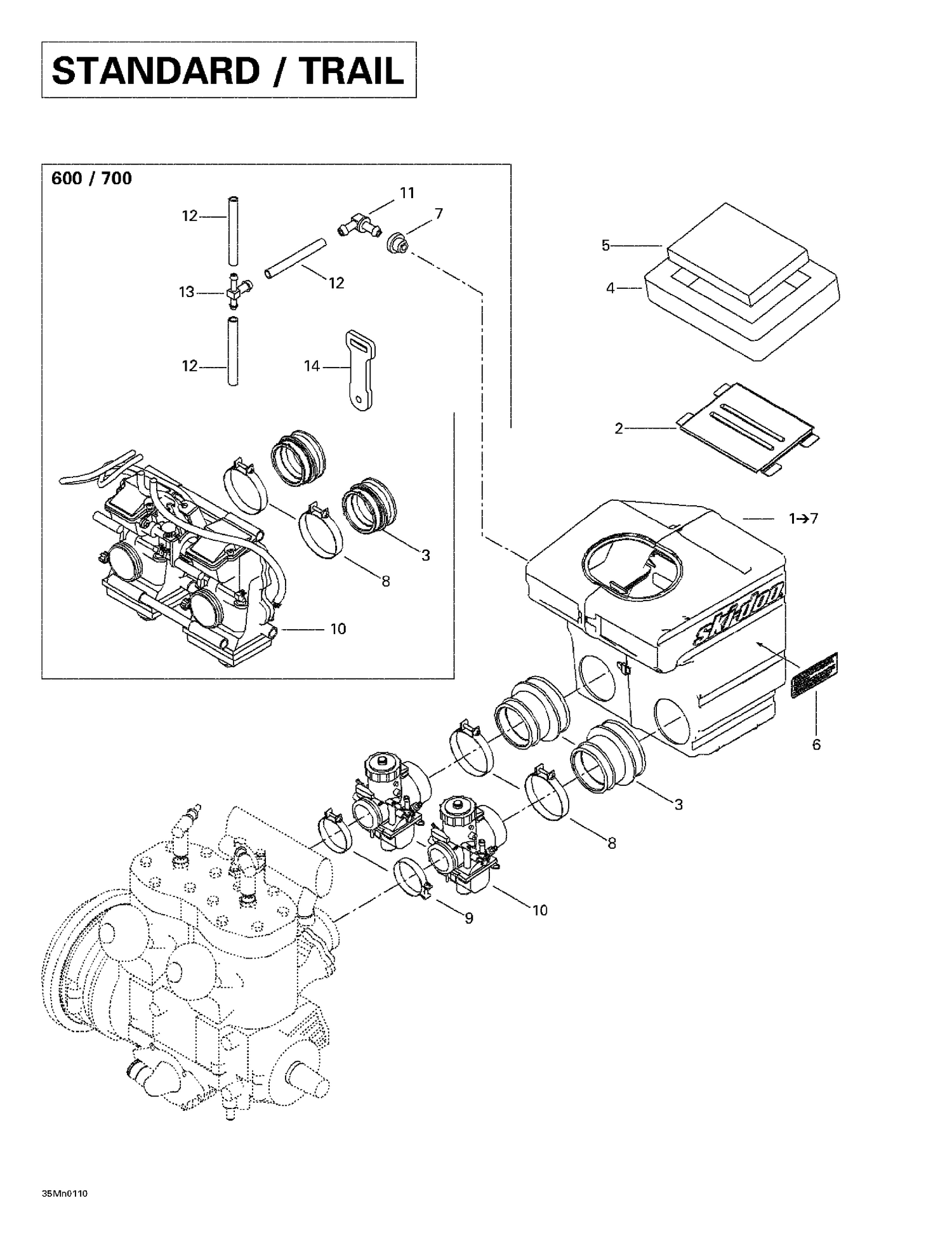 02- Air Intake System - Standard-trail