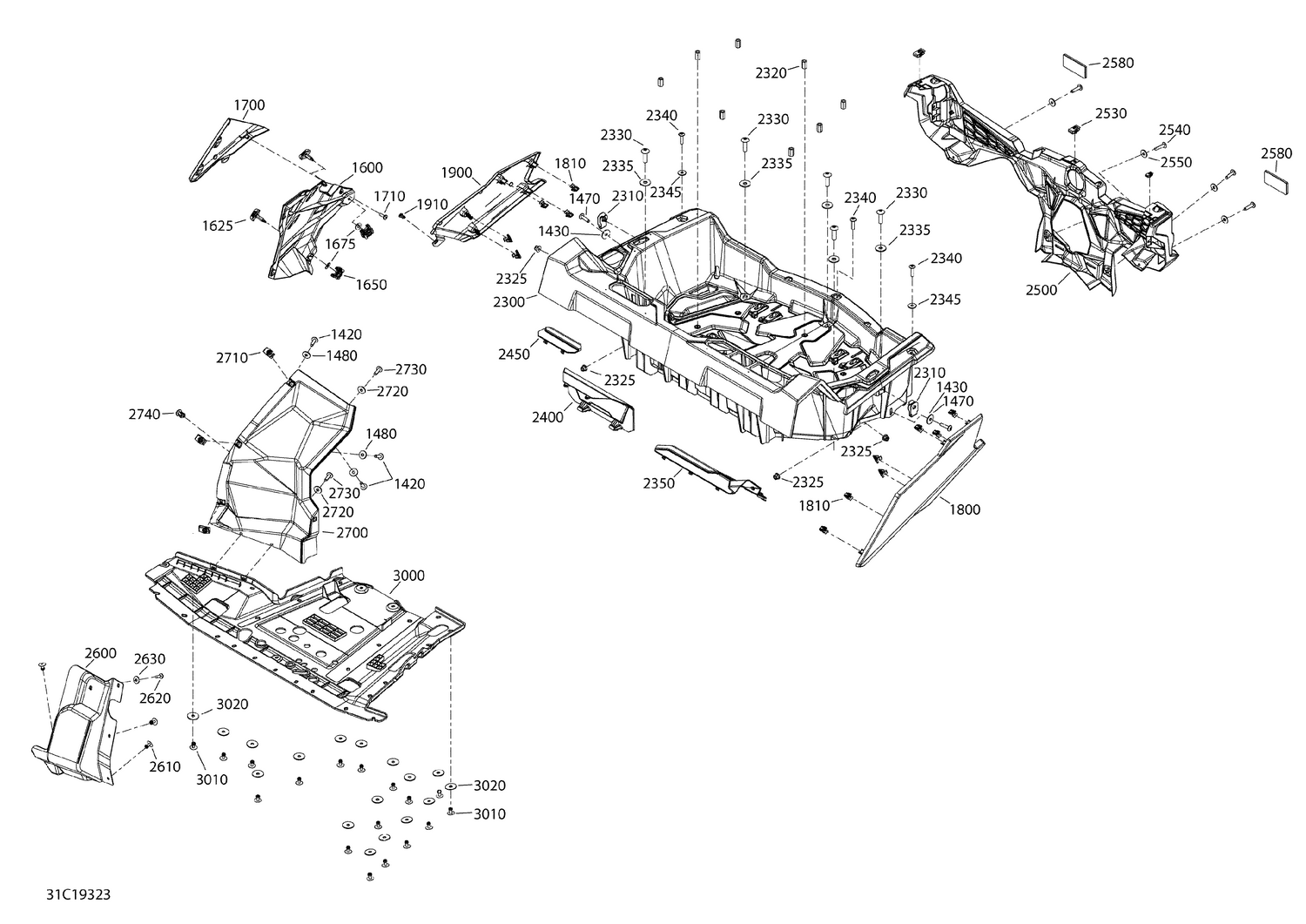09- Body Maverick Trail - 800 - White  -  Rear Section