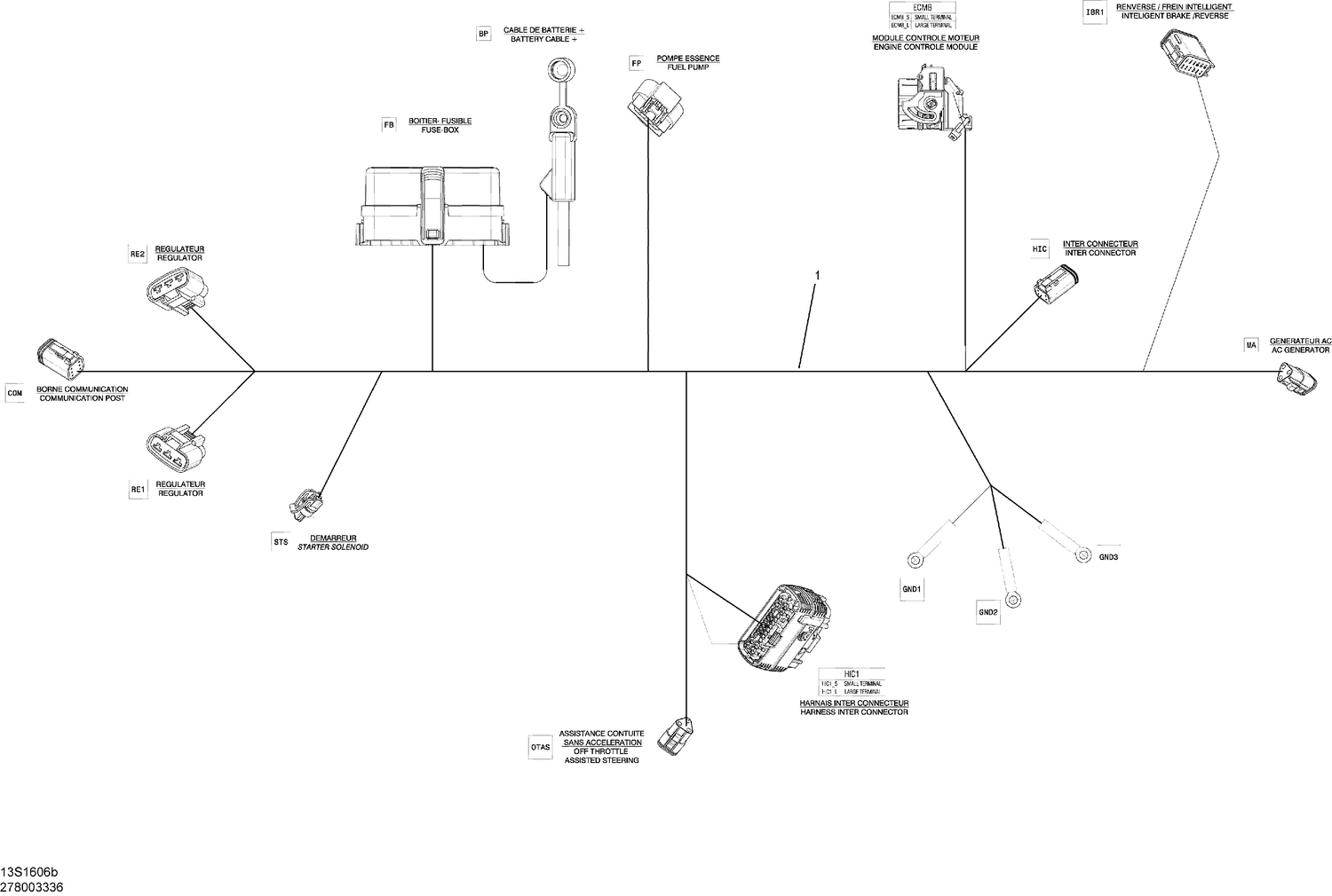 10- Electrical Harness - Main Harness - 278003336 (Refer to Electrical System for Model)