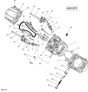 01- Cylinder Head - 450 Efi Schematic