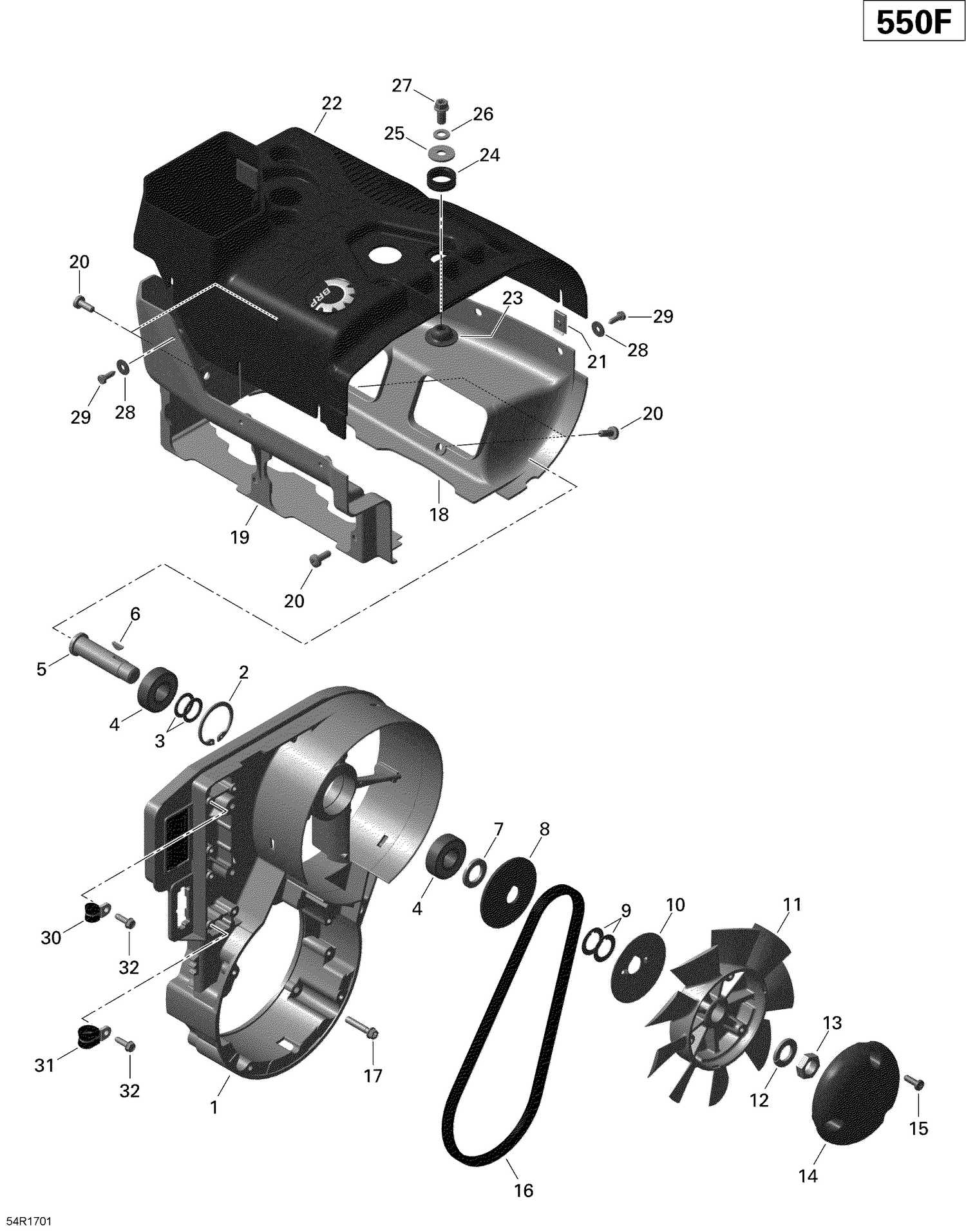01- Engine - Fan and Cylinder Cowls - 550F