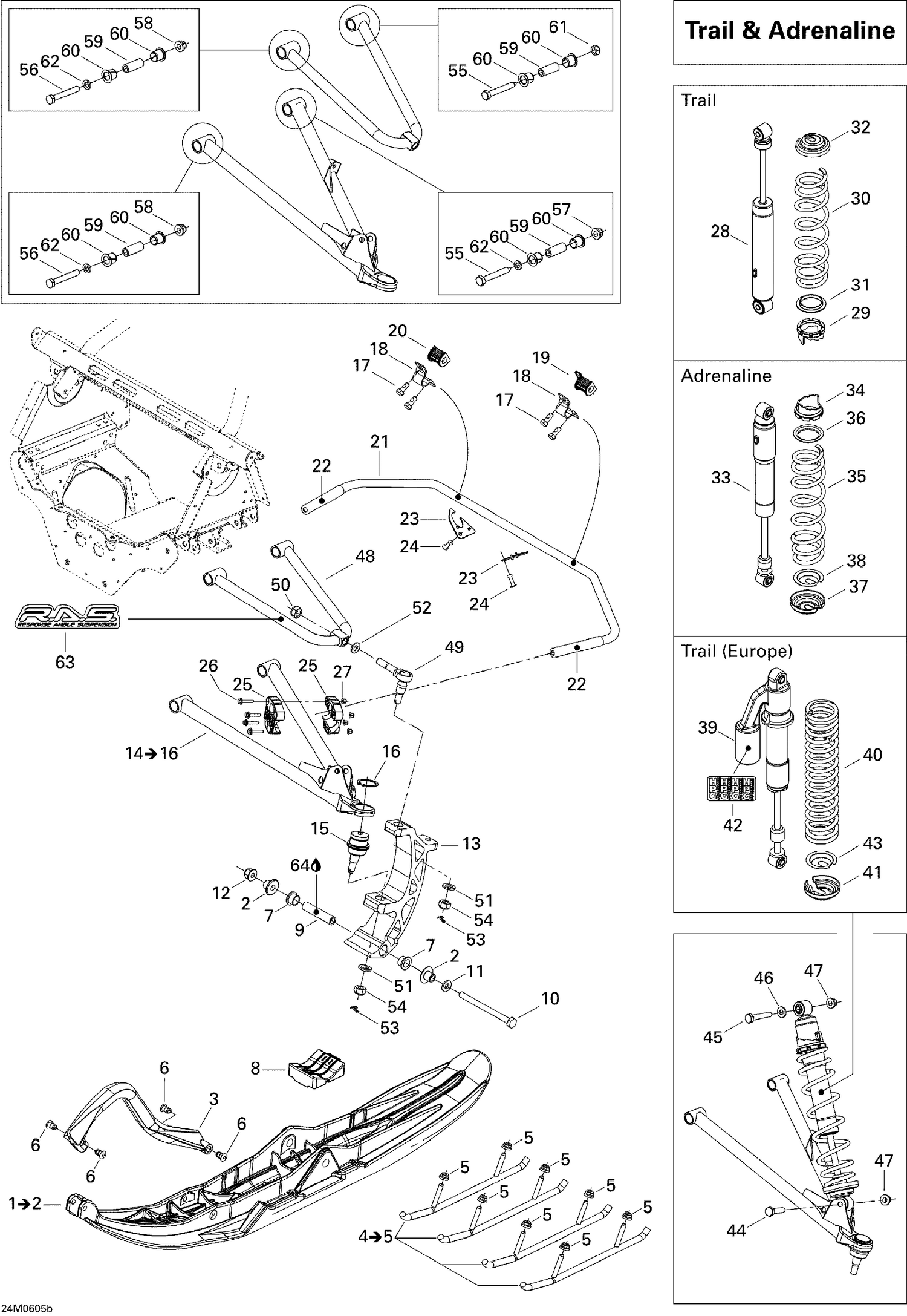 07- Front Suspension And Ski 800 Adrenaline