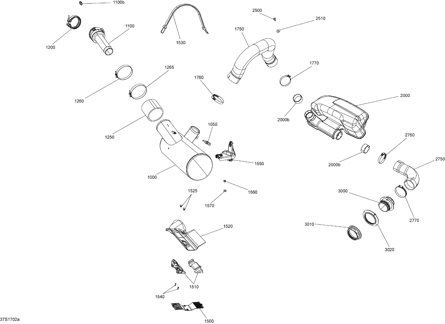 01- Exhaust System - Model with Suspension