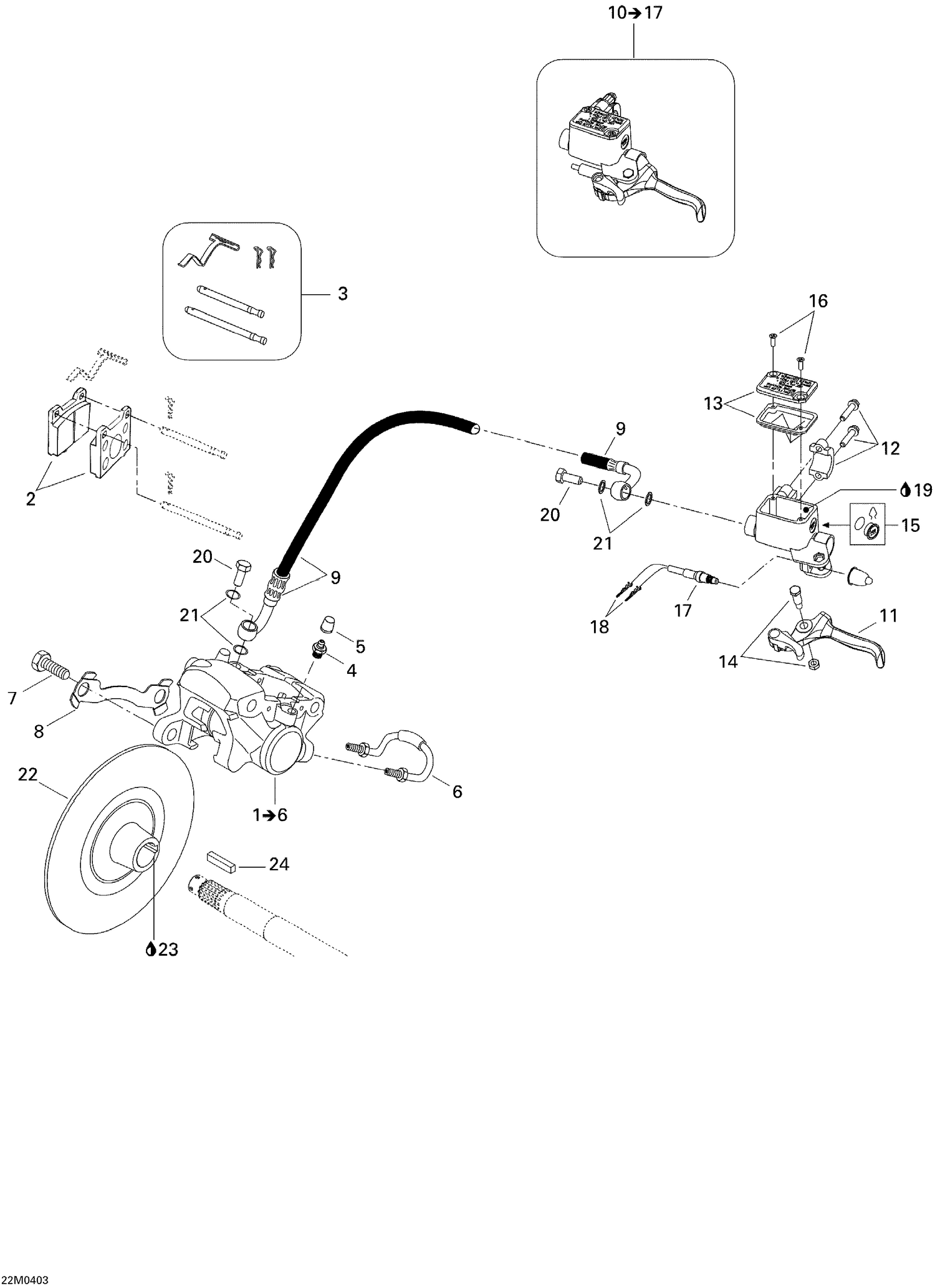 06- Hydraulic Brake SUMMIT 550F