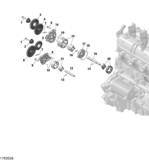 02- Oil Pump And Oil Pump Drive Schematic