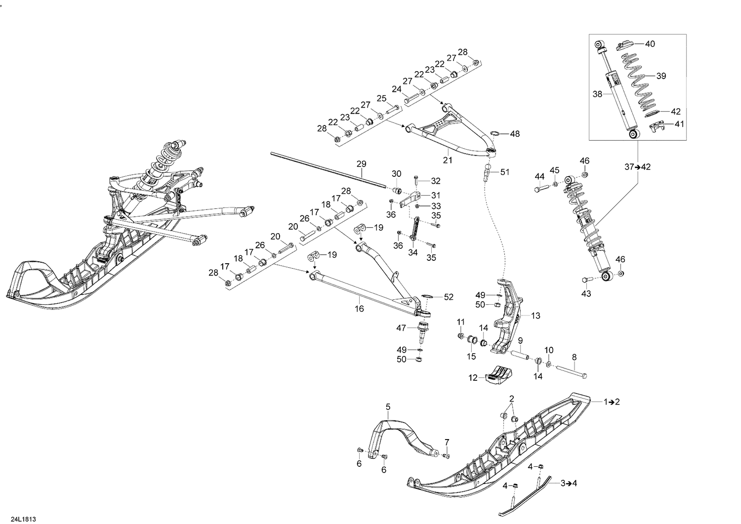 07- Front Suspension And Ski Expedition - 1200 4-Tec - 900 ACE