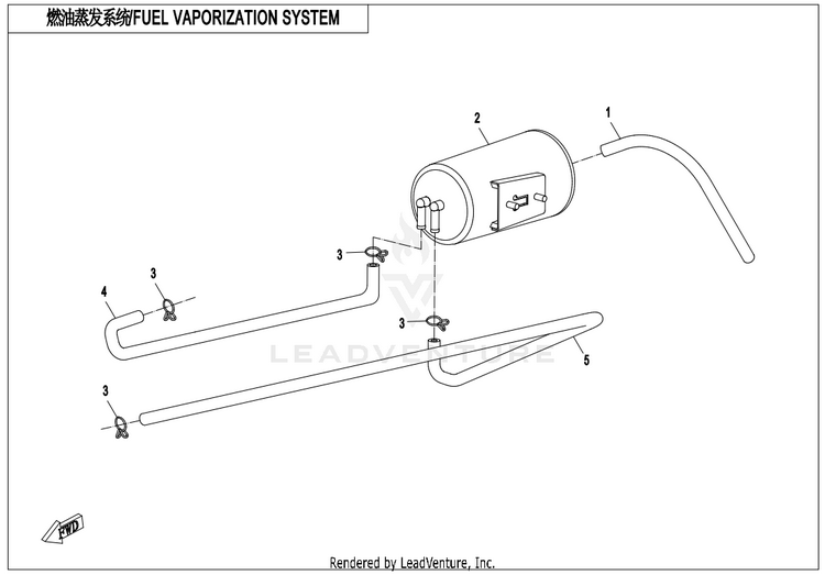 Fuel Vaporization System CF800AU-2A CFORCE 800 EPS 2020 Crystal Orange Schematic