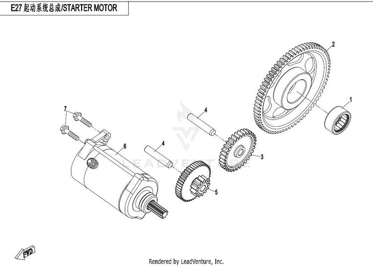 Starter Motor Assy CFORCE 800 CF800-2 2017 Crystal Orange Schematic
