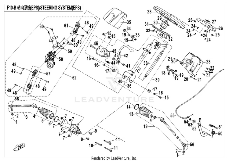 Steering System(Eps) CF800-3 UFORCE 800 EPS 2018 Grey Schematic
