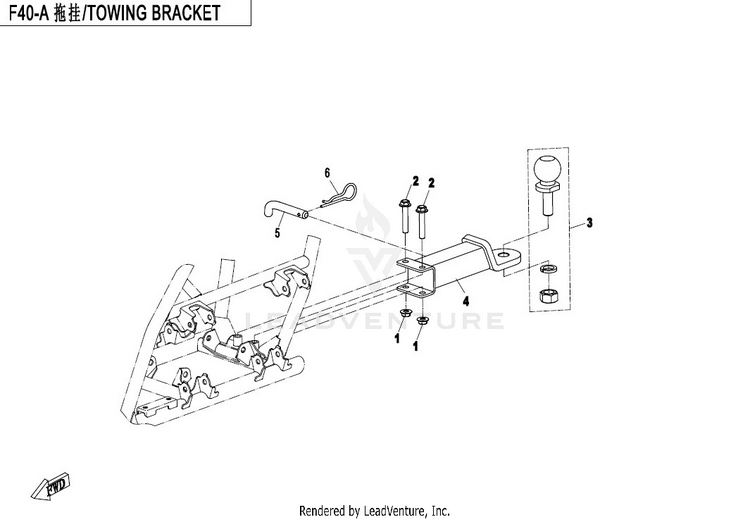 Towing - Solid Type CFORCE 500 HO CF500AU-6L 2017 Crystal Orange Schematic