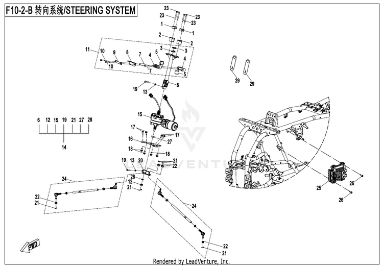 Steering System( Eps) CF500AZ-9S CFORCE 500 S 2022 Force Red Schematic