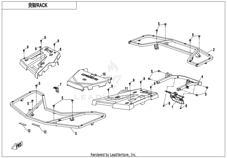 Rack(Standard) CF800AU-2A CFORCE 800 EPS 2020 Crystal Orange Schematic