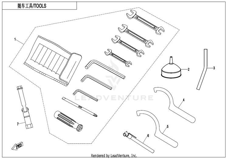 Tools ZFORCE 950 Sport CF1000US-A 2020 Fire Red Schematic