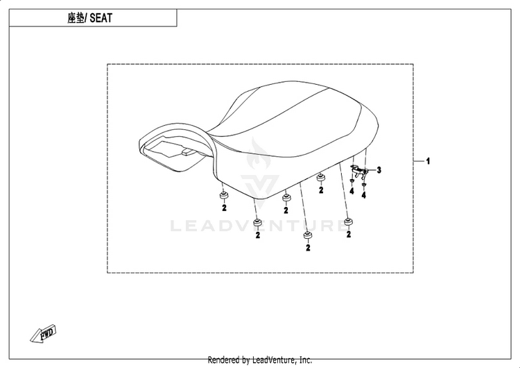 Seat CFORCE 400 CF400AU 2019 Crystal Orange Schematic
