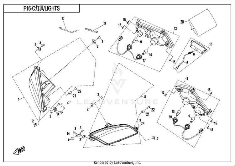 Lights(Usa&Sumitomo) CFORCE 800 CF800-2 2017 Crystal Orange Schematic
