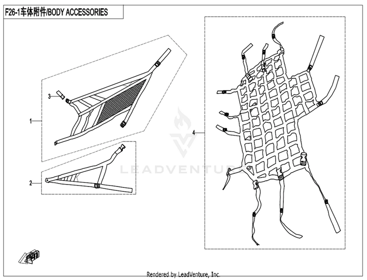 Body Accessories CF800 ZFORCE 800 EX EPS 2022 ATHENS BLUE Schematic