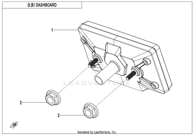 Dashboard ZFORCE 950 Sport CF1000US-A 2020 Fire Red Schematic