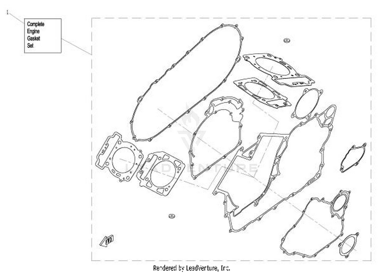 Engine Gasket Set CFORCE 800 CF800-2 2017 Crystal Orange Schematic