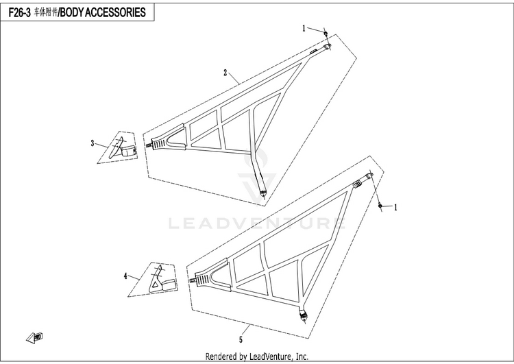 Body Accessories (3) CF800-3 UFORCE 800 EPS 2018 Grey Schematic