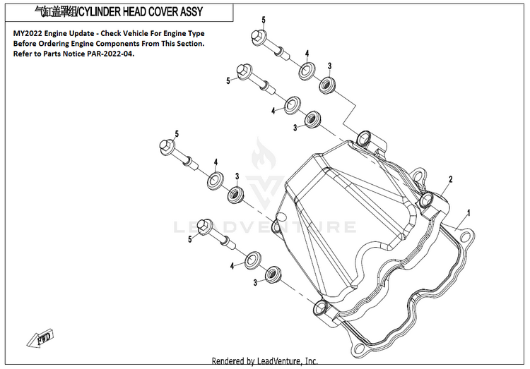 Cylinder Head Cover Assy CF800 ZFORCE 800 EX EPS 2022 ATHENS BLUE Schematic