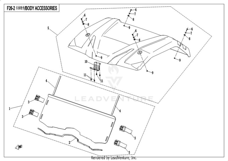 Body Accessories (2) UFORCE 500 CF500UU 2017 Crystal Orange Schematic