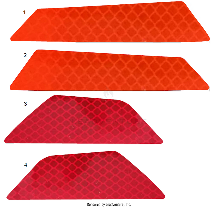 Reflective Sticker CF500AZ-9S CFORCE 500 S 2022 Force Red Schematic